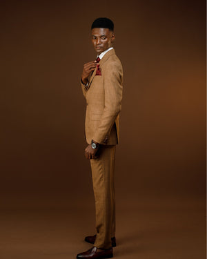 3-Piece New Brown Slim Fit Suit