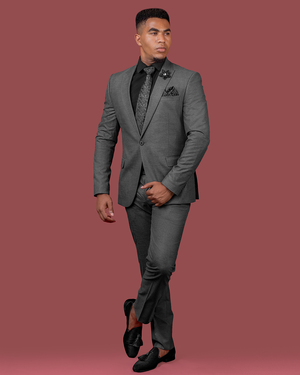 2 Piece Grey Slim Fit Suit – House of Gentlemen BW