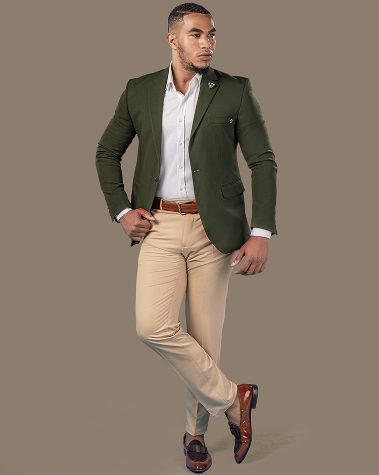 Green Slim Fit Blazer